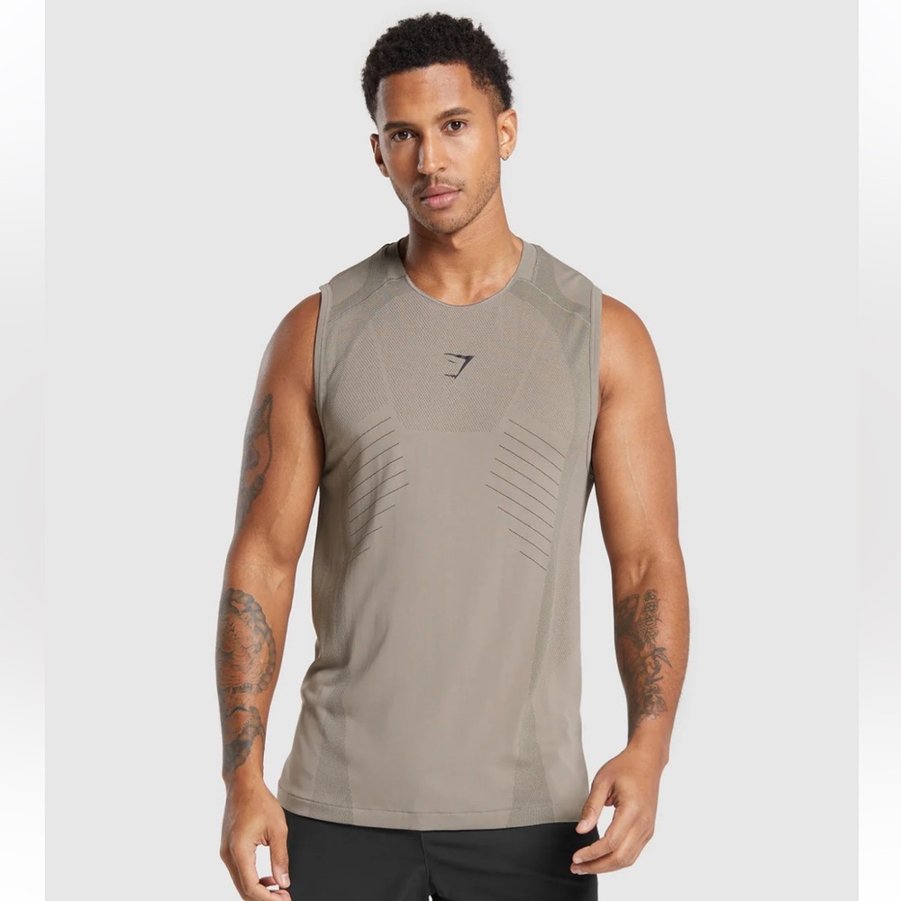 Gymshark Apex Seamless Tank M Brown